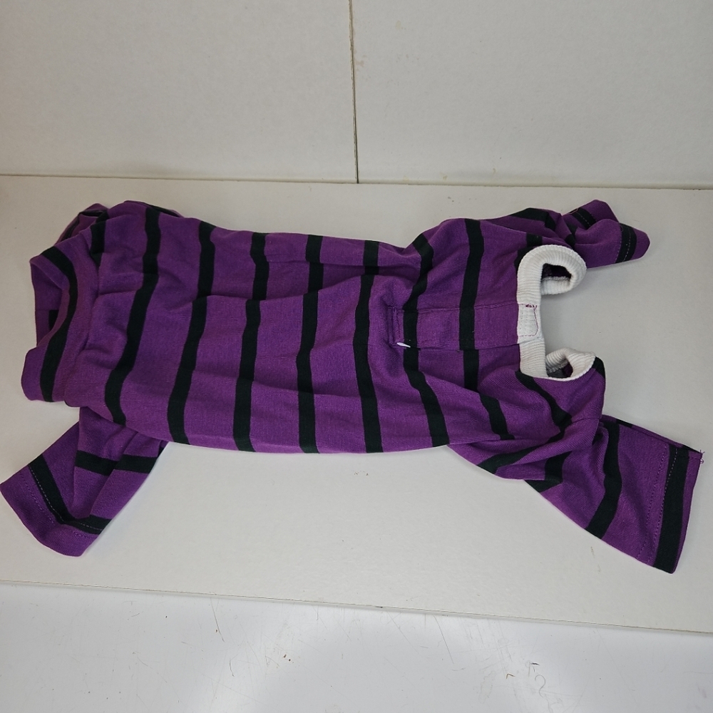 🎁 Purple and Black Striped Puppy Cloth Costume - Picture 3 of 9